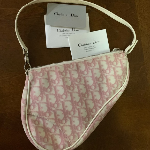 dior pink saddle bag vintage